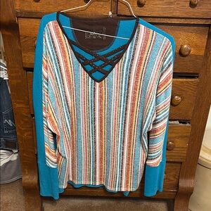 Cozy Blue Long Sleeve Sweater Tee